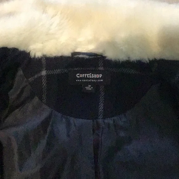 Nordstrom brass plum pea coat navy - Picture 6 of 6